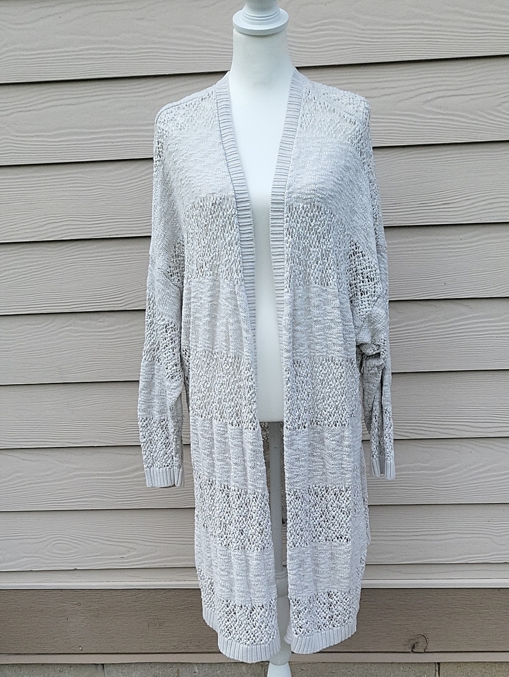 Torrid Ivory Open Front Knit Cardigan Duster Sweater Size 5X